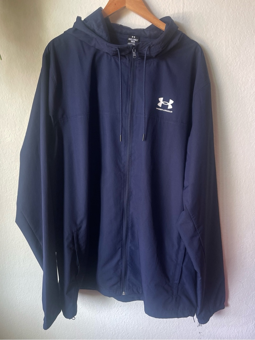 Under Armour windbreaker Navy Full Zip Jacket Men's XXXL